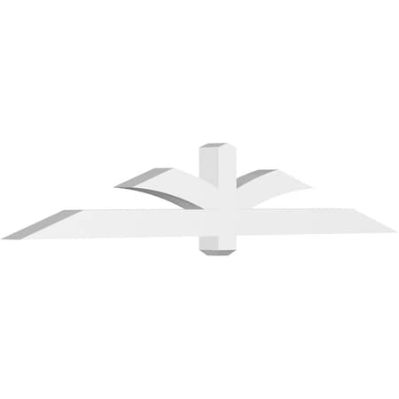 Ekena Millwork Redmond Architectural Grade PVC Gable Bracket, 84"W x 14"H x 4"D x 4"F, 4/12 Pitch GBP084X14X0404RED00